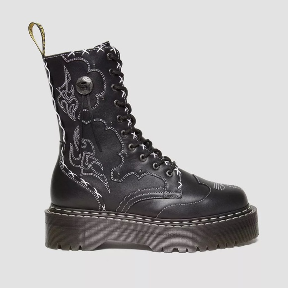 Dr. Martens Men\'s Jadon Hi LIMITED EDITION x Gothic Americana Black Wanama RARE! main image 4